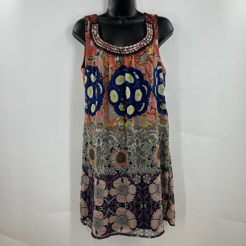 Desigual Women's Veil Necklace Vest FRANCOISE 18SWVWE5‎ Floral Dress Size S/38